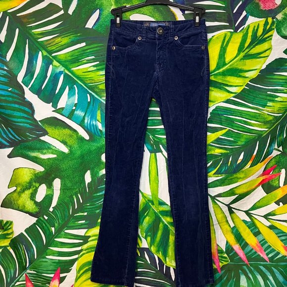 Limited Too Other - Y2K Limited Too Girls 12 Slim Dark Blue Corduroy Embroidered Fall Winter Jeans